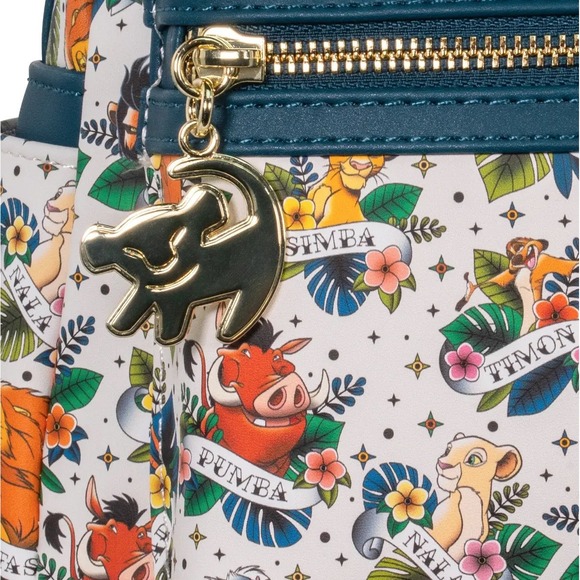 LOUNGEFLY Disney The‎ Lion King Tattoo AOP Mini Backpack main image 7